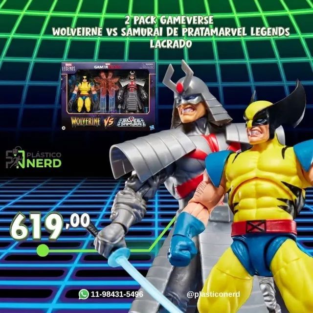 2 pack gameverse WOLVERINE VS SAMURAI DE PRATA