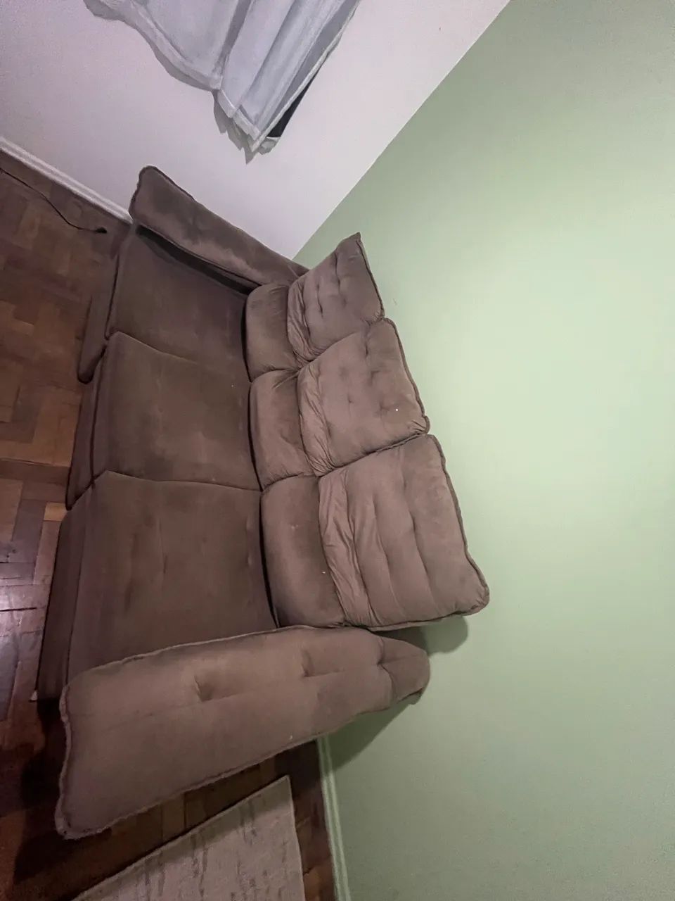 Doação Sofá Retratil 3 Lugares Cinza - Foto 2
