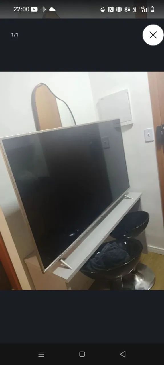 Tv smartv 55 polegadas tem 1 ano de uso. Não parcelo e não faço trocas. 1.450 é o preço.