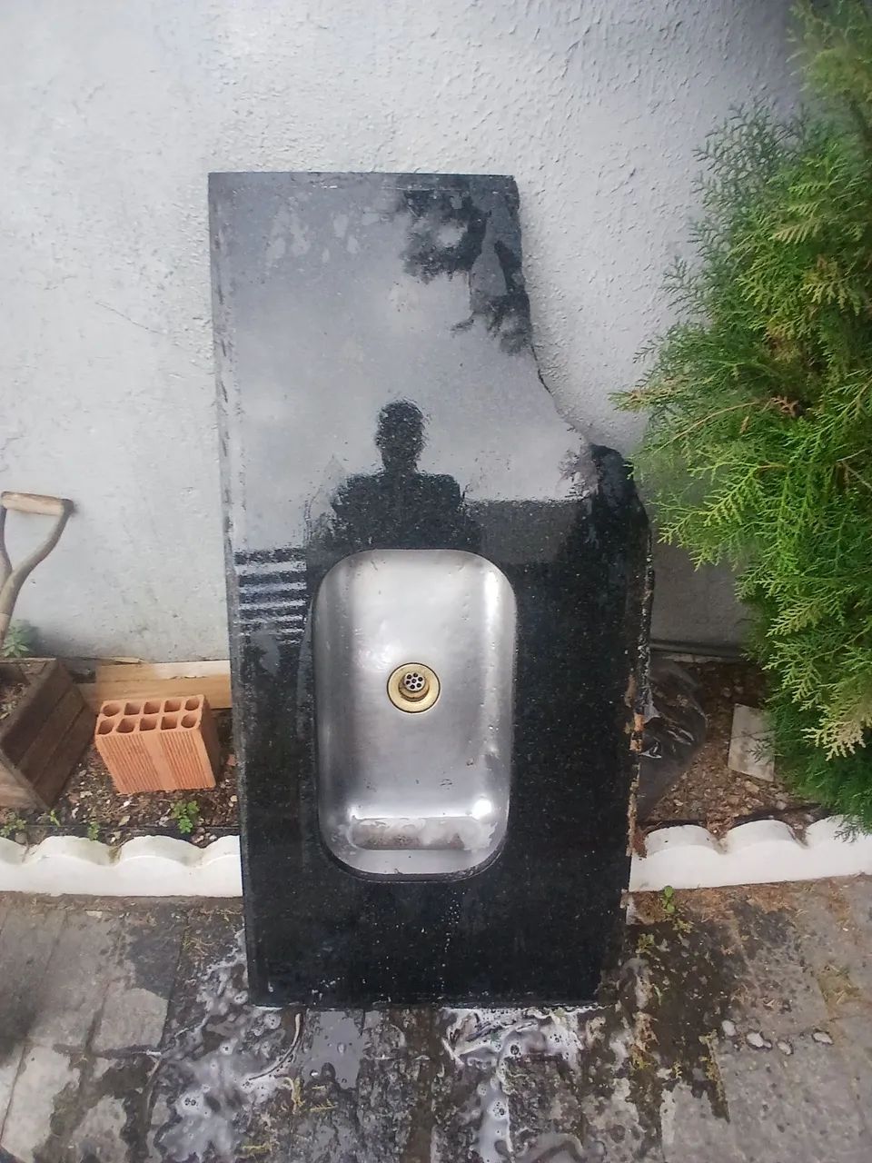 Pia de granito preto absoluto.mais fronte 