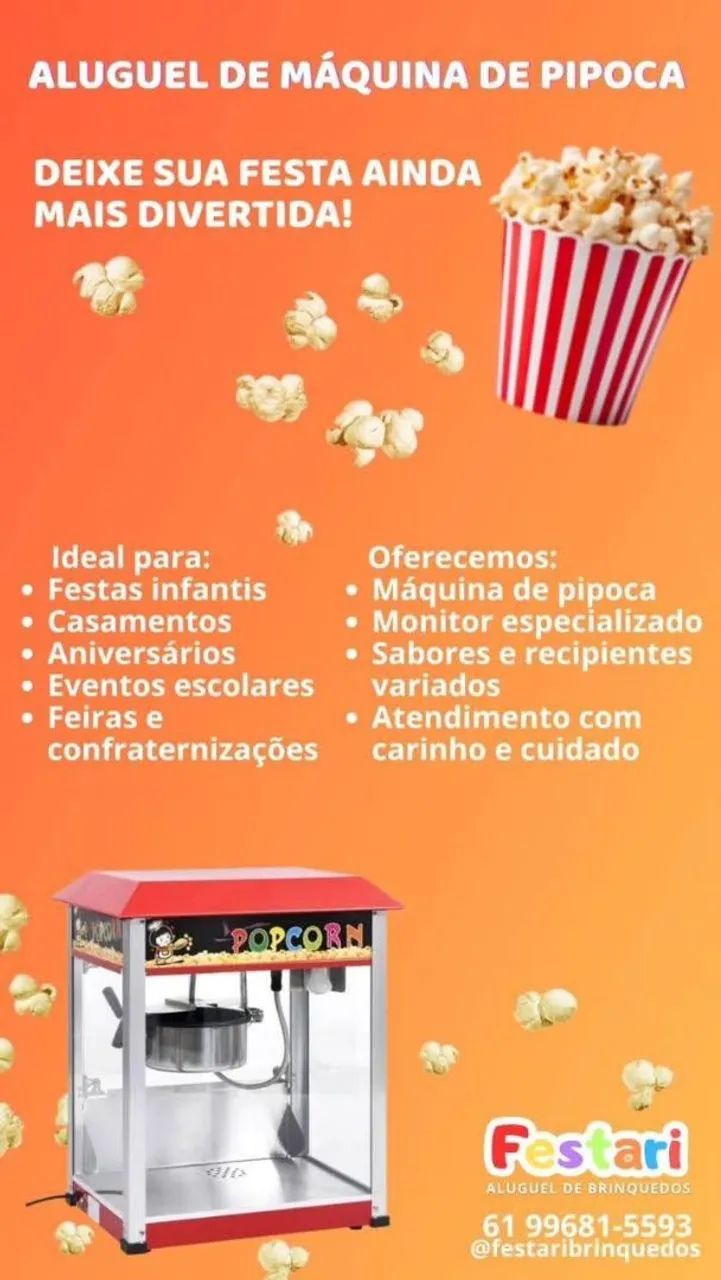 Pipoca doce e salgada 