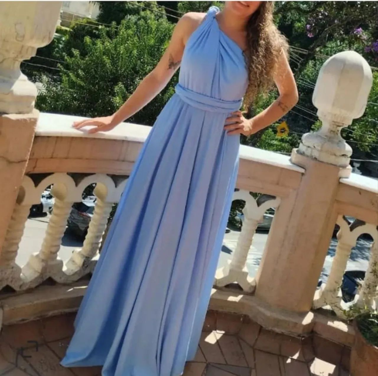 Vestido longo azul serenity  - Foto 3