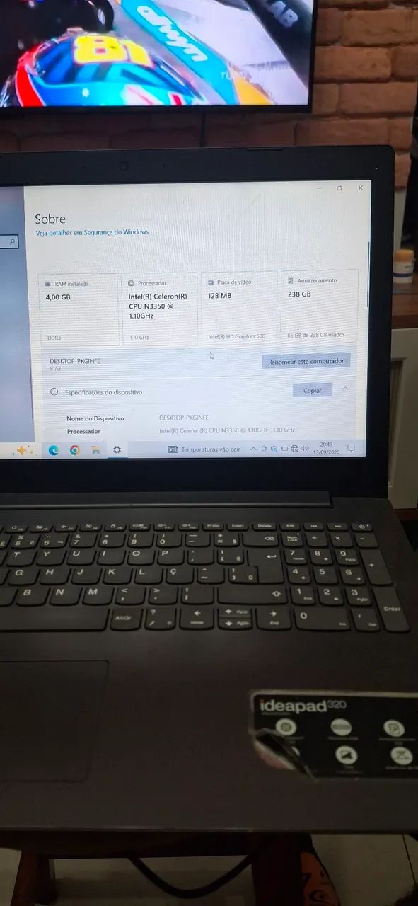 Notebook Lenovo IdeaPad 320 - Com SSD 240GB  - Foto 3