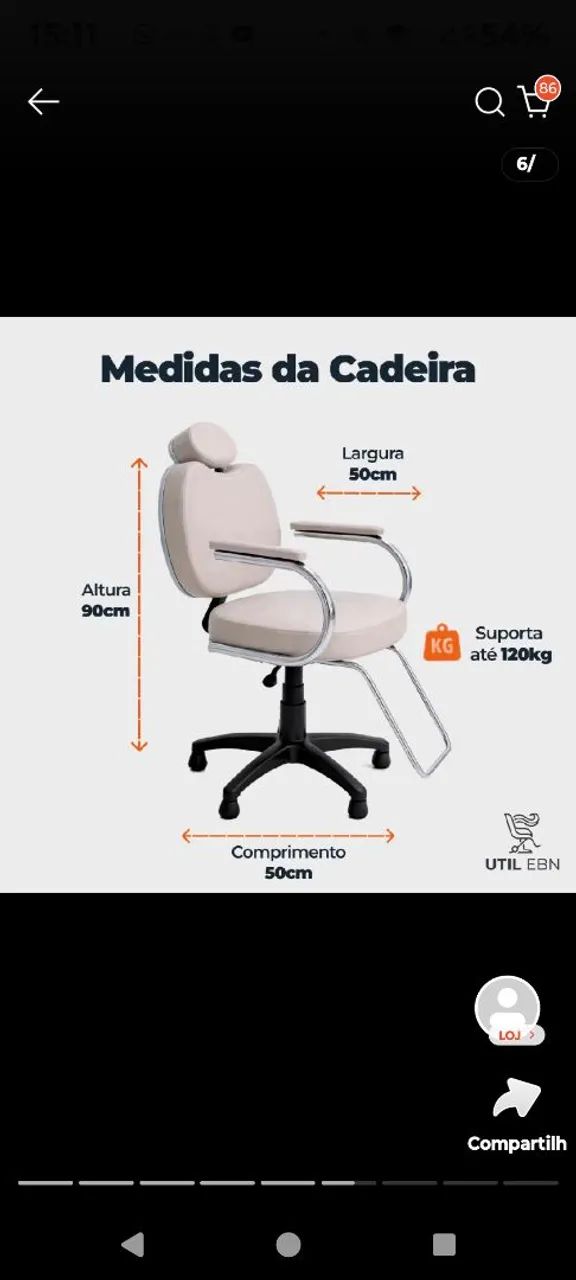 Cadeira de cabeleireiro  - Foto 2
