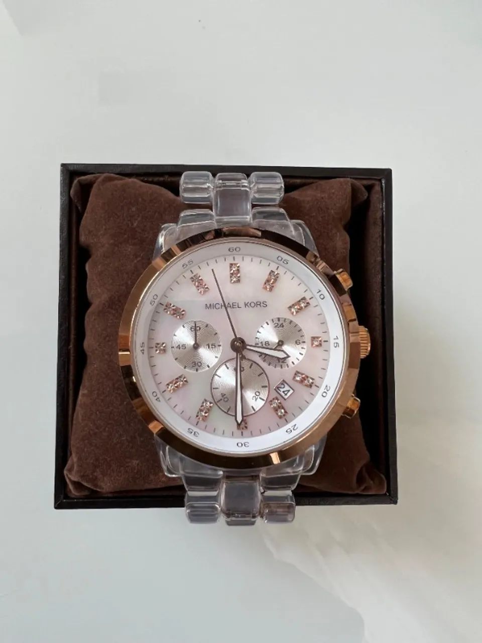 Relógio Michael Kors Pulseira Transparente - MK5394