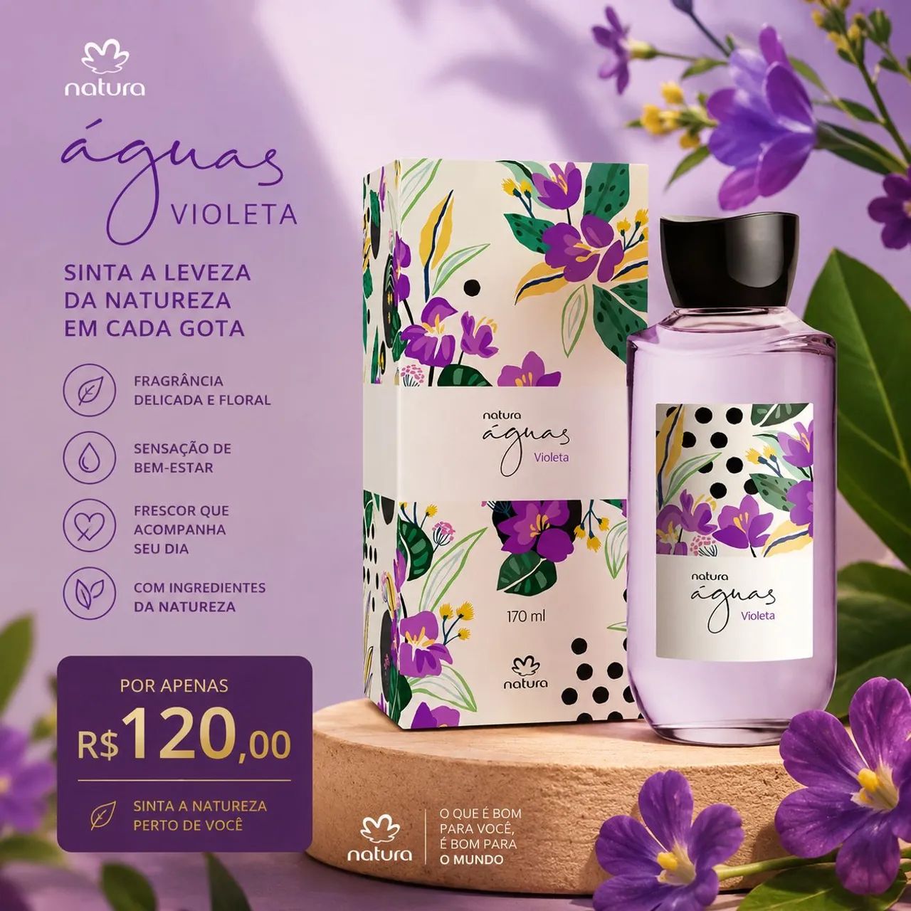 Colônia águas violeta 