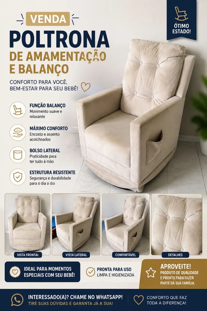 Cadeira de amamentação e balanço 