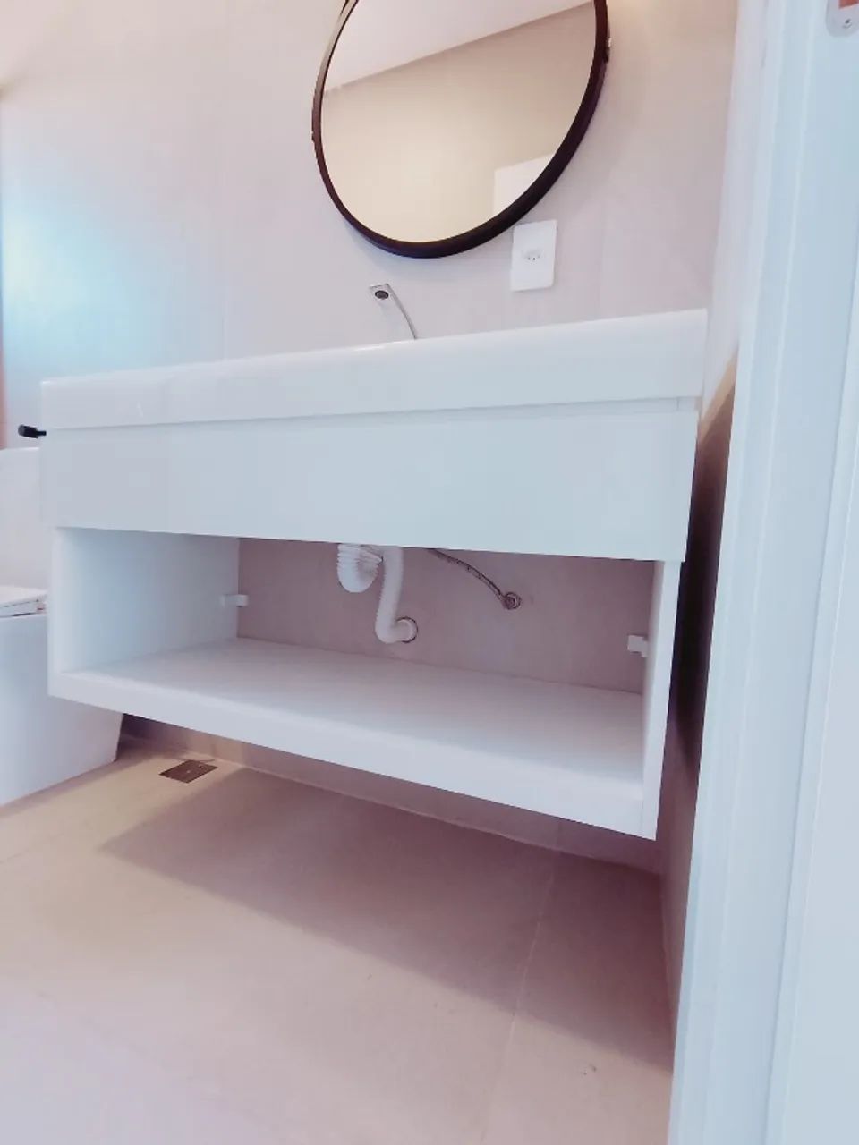 Gabinete para banheiro ou lavabo em vidro branco (entrega a combinar !!) - Foto 4