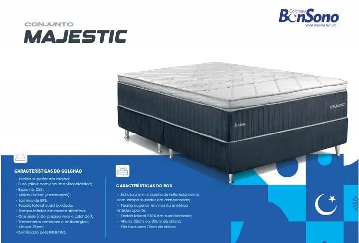 PROMOÇÃO CONJUNTO MAJESTIC BOM SONO CASAL