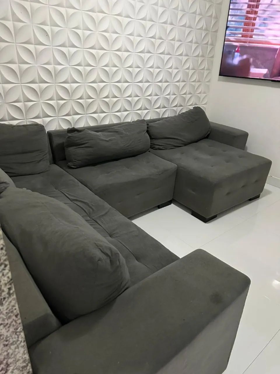 Vende-se , sofá de canto 3 módulos, contato *,cabo frio rj2 - Foto 2