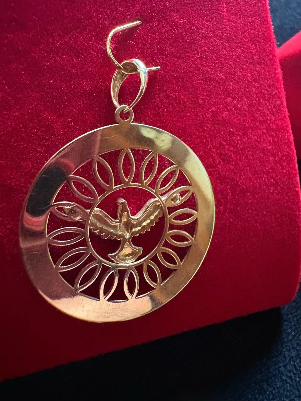 Pingente ouro 18k divino Espírito Santo grande - Foto 4