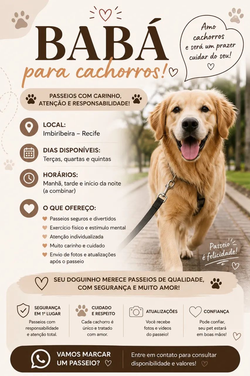 Babá para cachorros 
