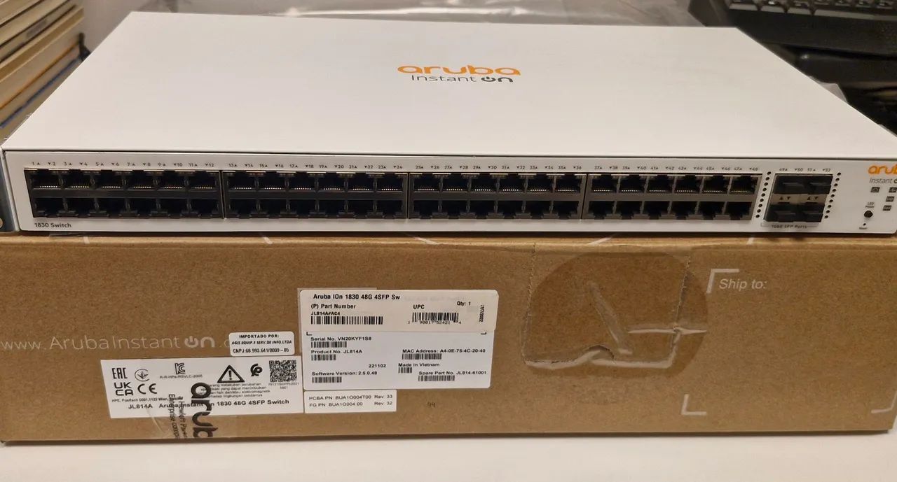 SWITCH ARUBA INSTANT ON 1830 - 48 PORTAS - SEMINOVO! - Foto 2