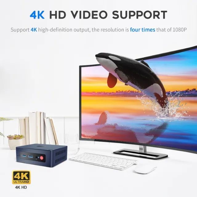 Mini PC CPU Quad Core 16GB DDR4 SSD 640GB e Windows 11 - Foto 5
