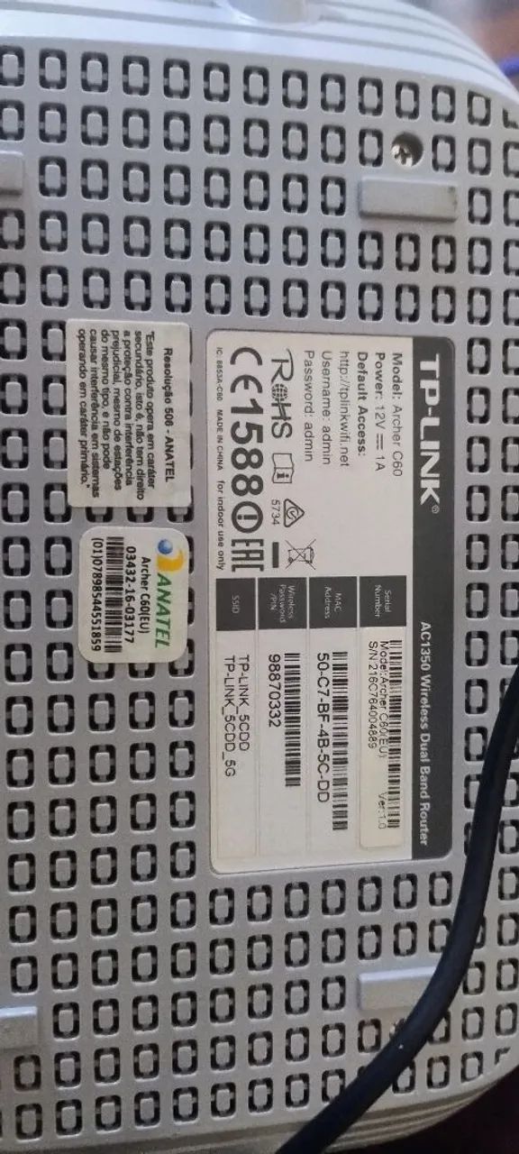 Roteador TP-Link Archer C60 AC1350 Dual Band (2.4GHz + 5GHz) - Foto 4