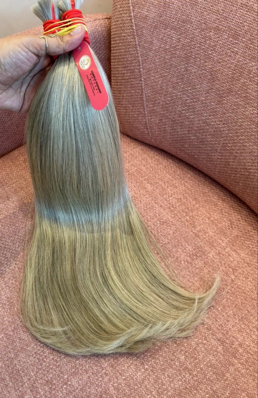 Cabelo 100g humano com luzes 1.200