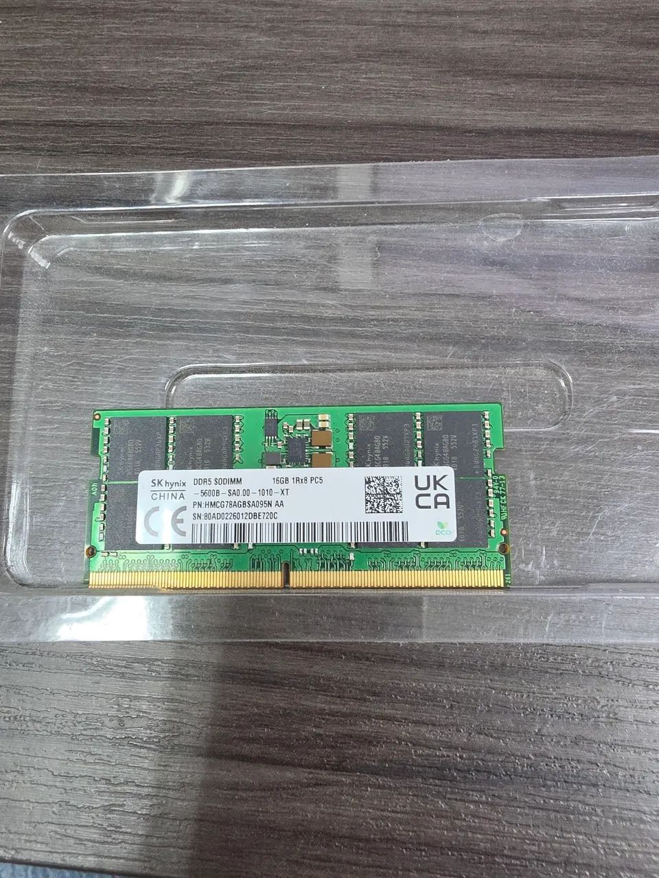 Memoria ddr5 5600 16gb nova retirada de thinkpad