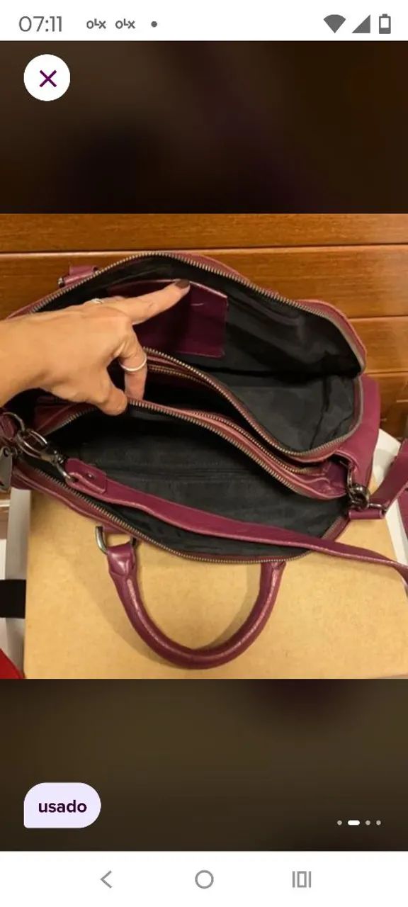 Bolsa de couro  - Foto 3