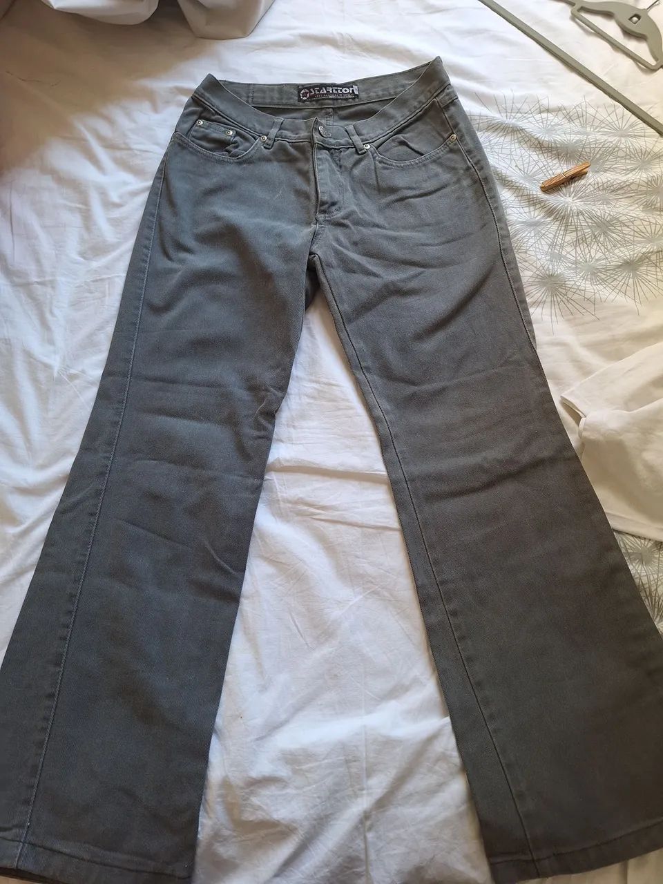 Calça jeans wide leg y2k vintage - Foto 4