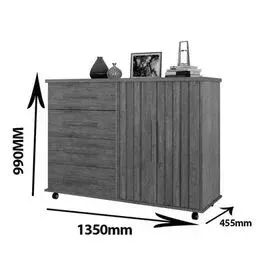 Cômoda 2 Portas e 4 Gavetas Ripado - (Oferta)!!! - Foto 4
