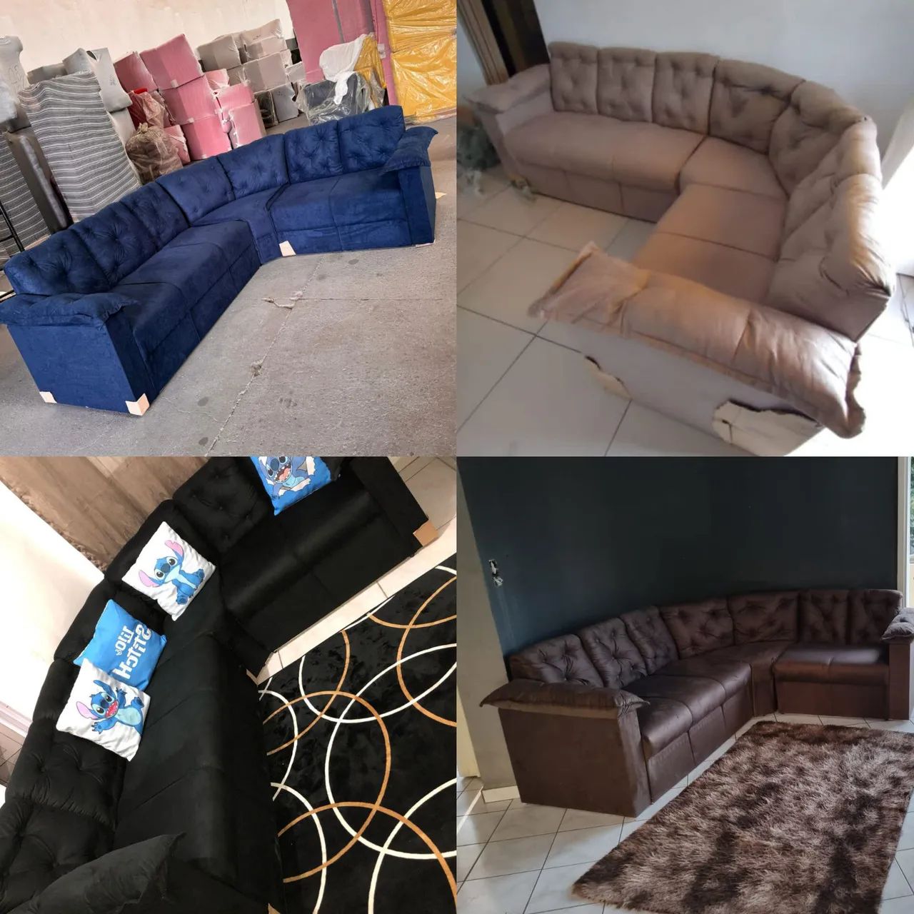 OFERTA DE SOFÁS DE FÁBRICA EM VÁRIAS CORES, SOFÁ DE CANTO MODERNO (PAGAMENTO NA ENTREGA) - Foto 3
