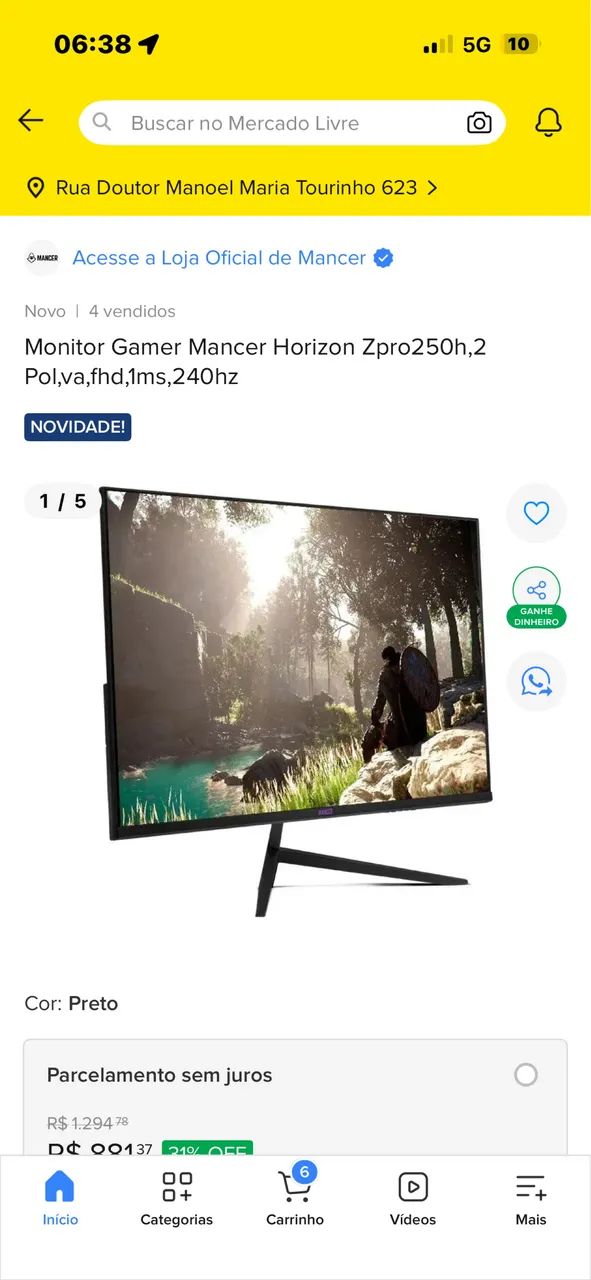 Monitor gamer Mancer 240 hz 27polegadas  - Foto 2
