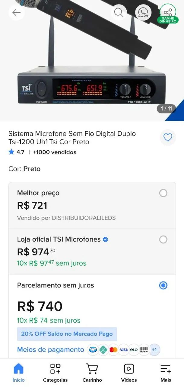 Microfone TSI Profissional  - Foto 5