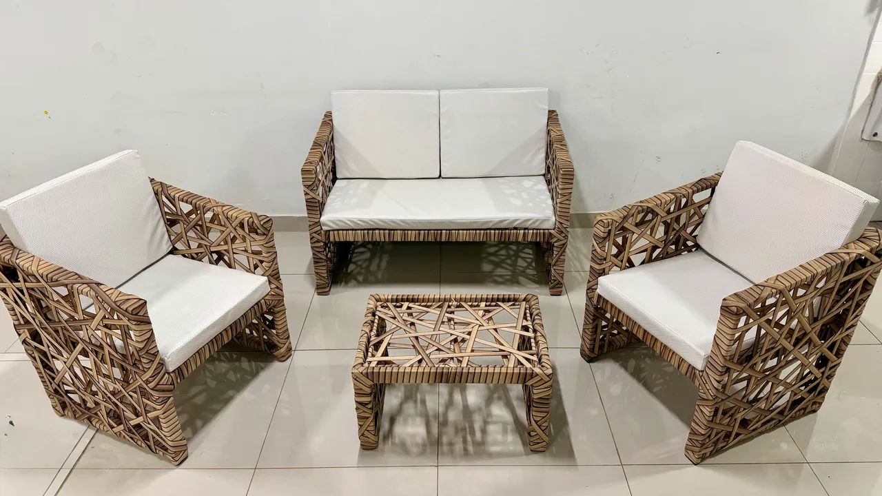 Conjunto sofá para área externa