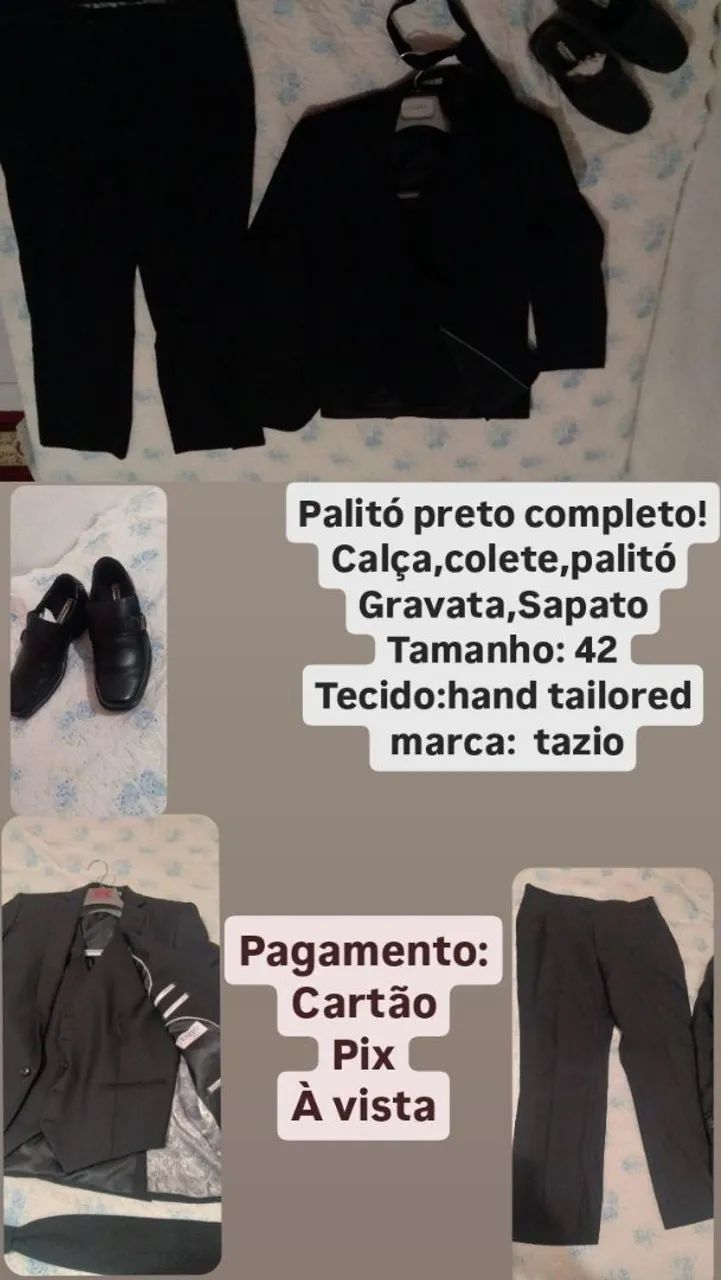 PALITÓ PRETO COMPLETO 