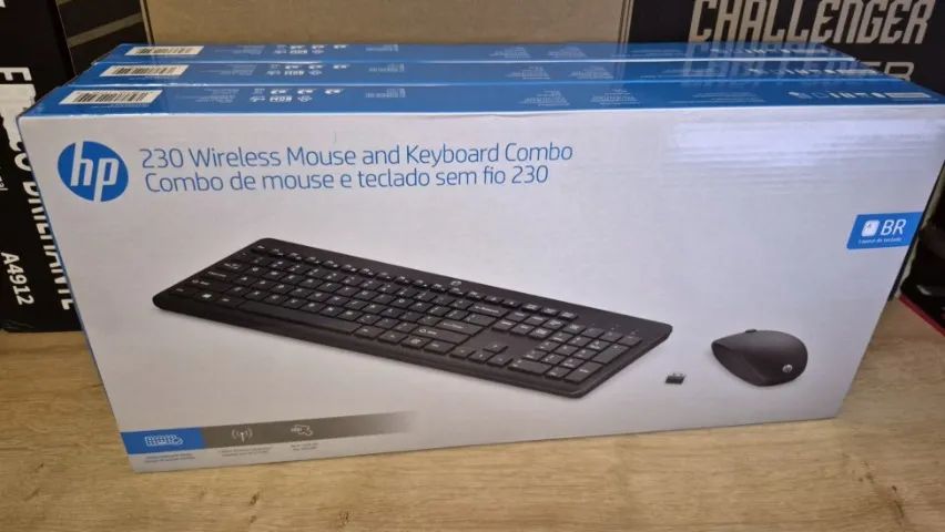 Teclado e mouse HP, novo, lacrado, com garantia!