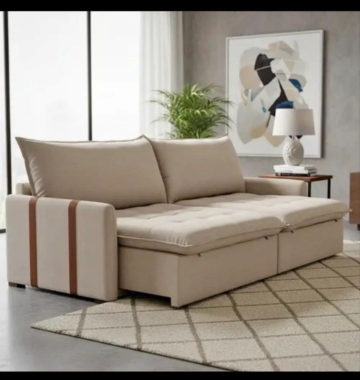 SOFA CAMA FAENZO - FORTBELLO ESTOFADOS*_