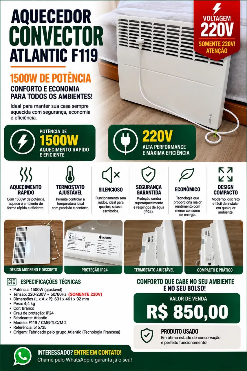 Aquecedor Atlantic - Foto 5