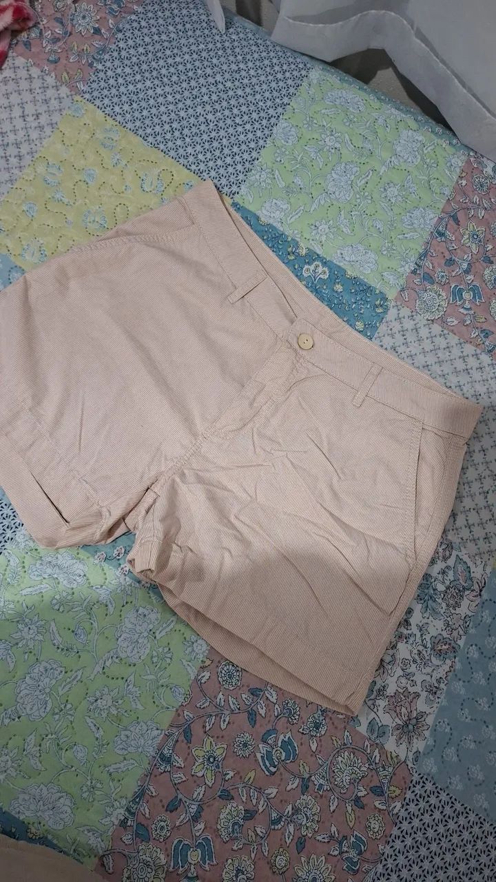 Short social de listras