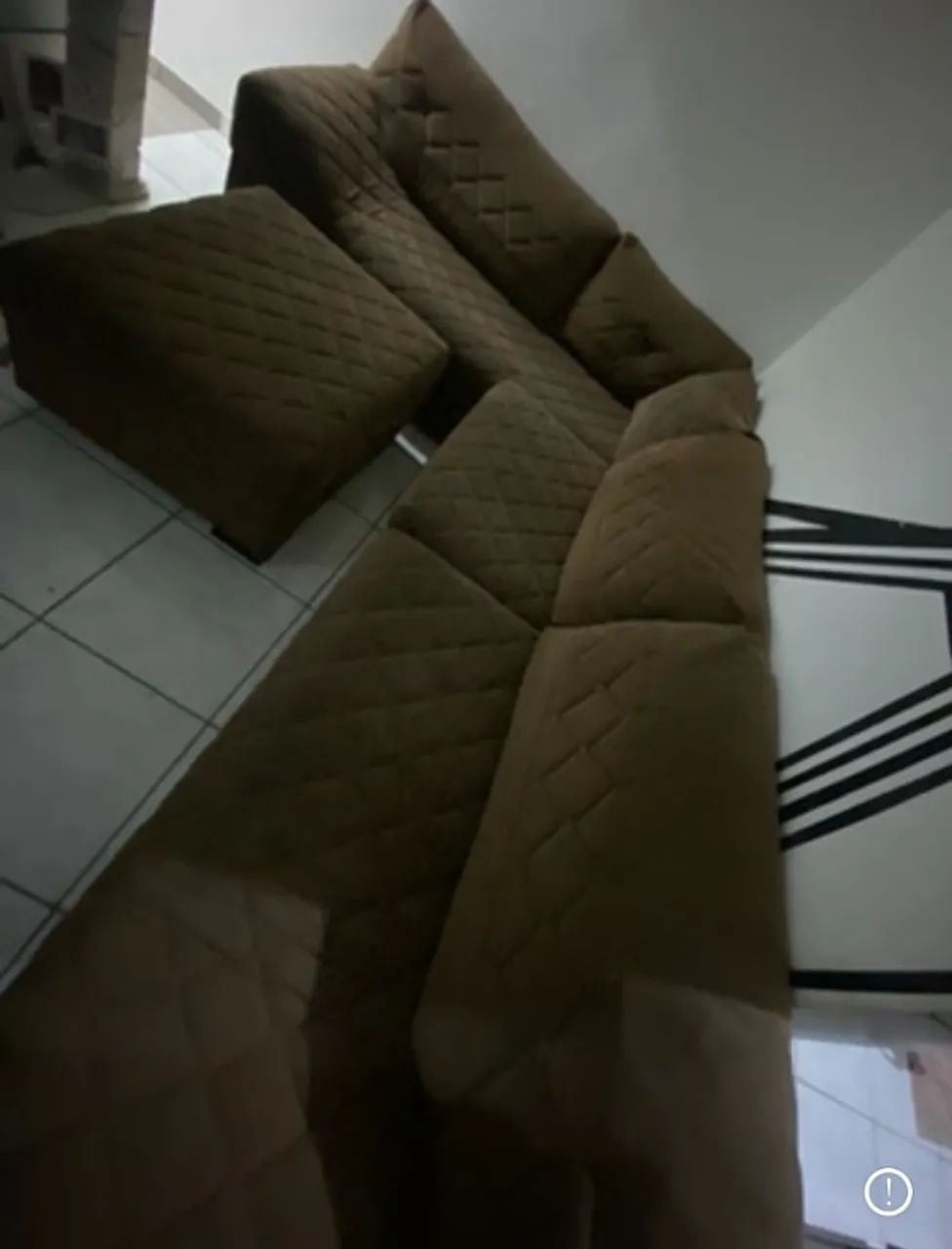 Sofá de Canto Smart Diva (8 Lugares) + Puff Suede - Grande e Espaçoso!  - Foto 4