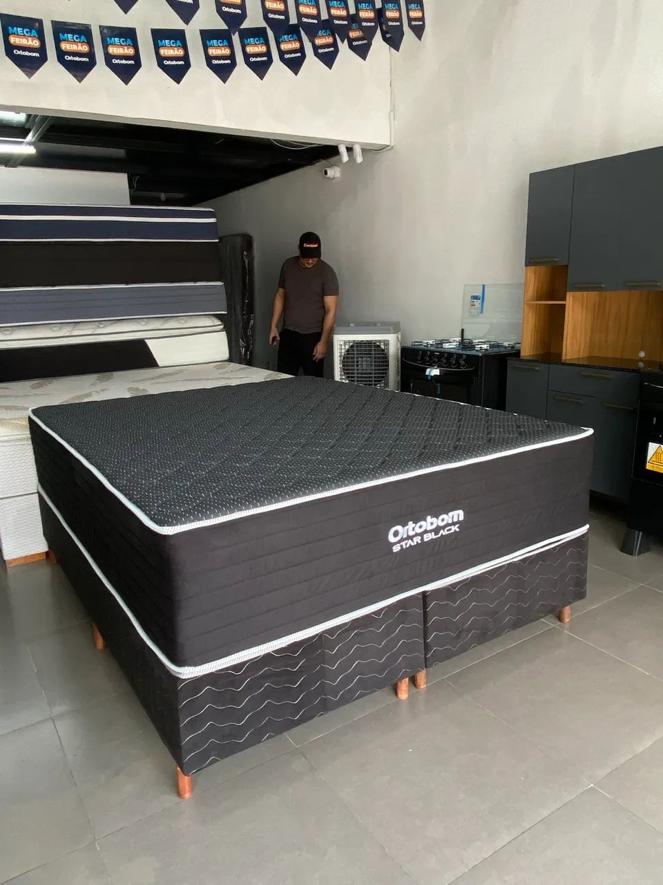 Cama super king de molas 193x203 entrega grátis  - Foto 2