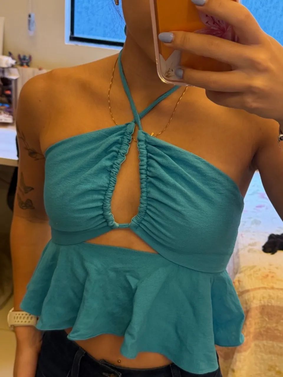 cropped morena rosa