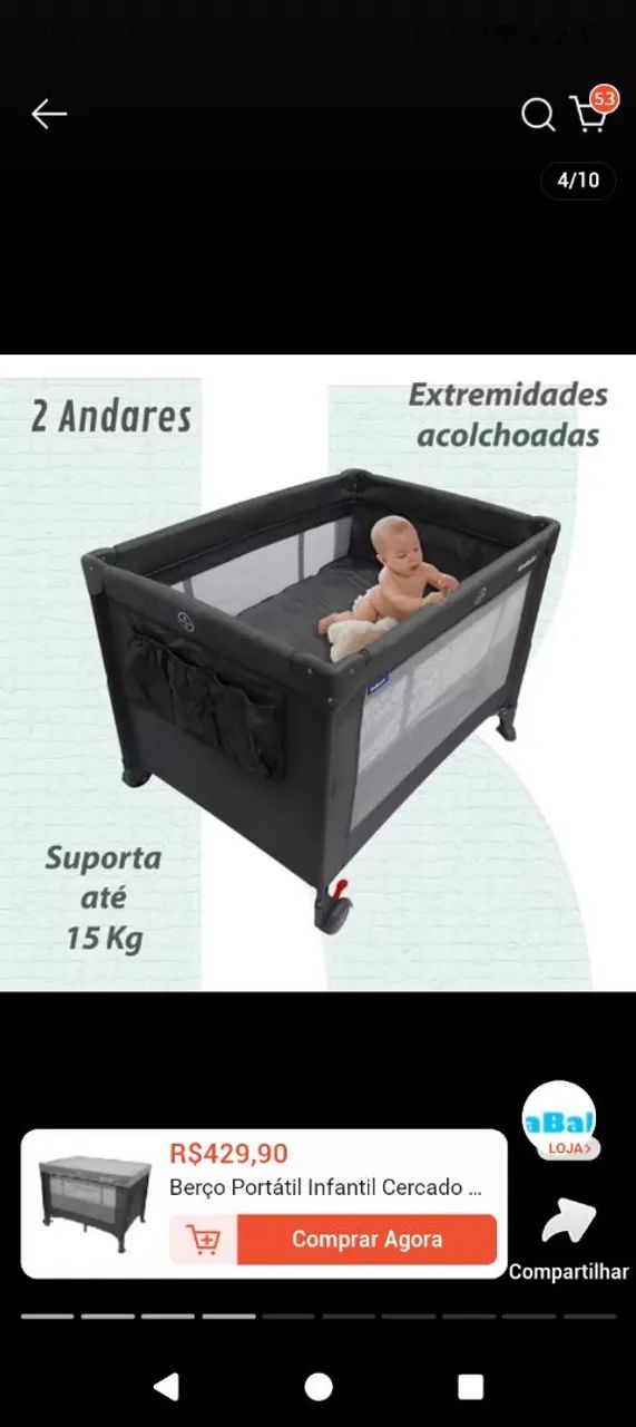 Estou vendendo esse chiqueirinho de criança está novo nunca usado  - Foto 2