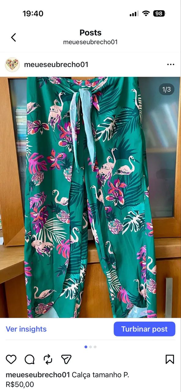 Calça flamingo P sem uso