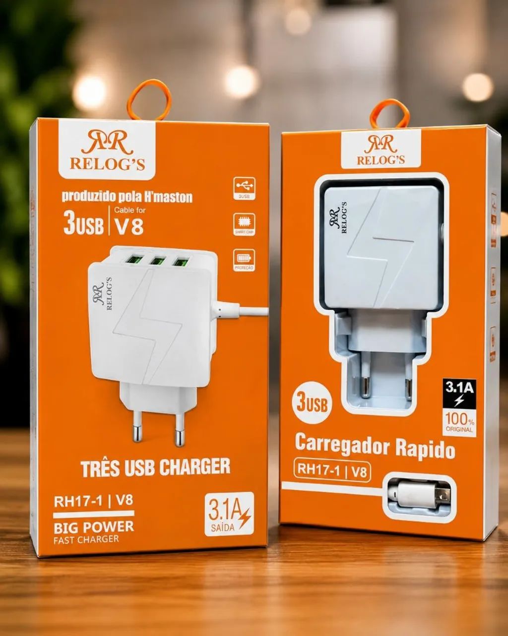 Carregador Turbo V8 Com 3 USB - Foto 2