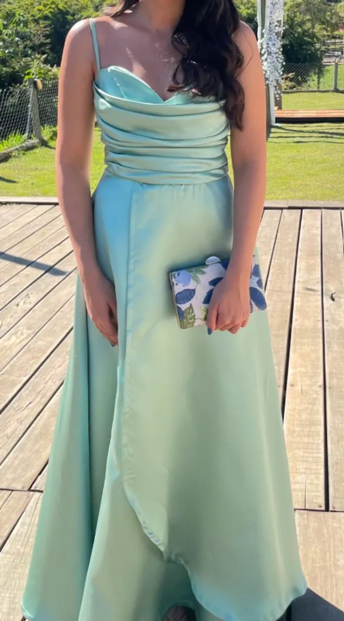 vestido longo koji store verde menta p - Foto 2