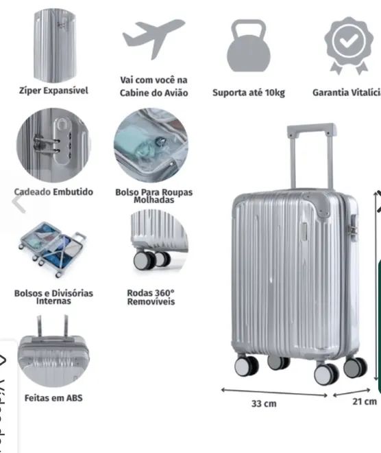 Mala 10kg Prata - Foto 3