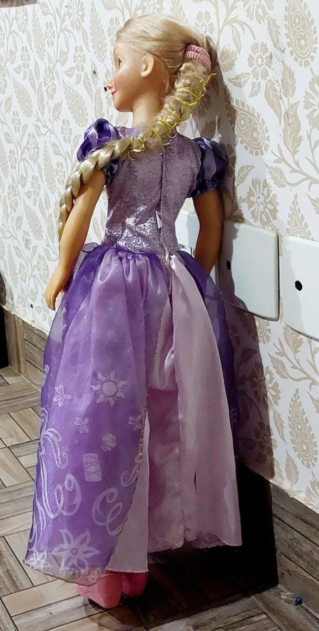 Boneca Raponzel Disney Original 58cm - Foto 5