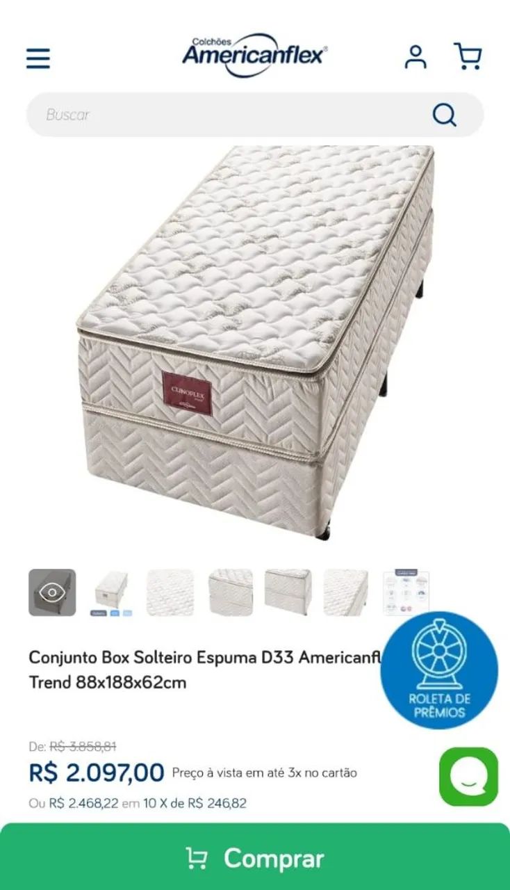 Cama Box de solteiro american flex bambu, SEM o colchão - Foto 4