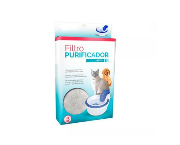 Filtro Purificador Refil Fonte Petlon Carvão Ativado 3 Unid
