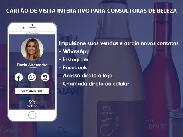 Cartão interativo para consultoras e beleza