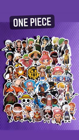 KIT 7 ADESIVOS ONE PIECE POR 10 REAIS