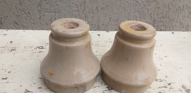 2 pés de porcelana geladeira fogão antigo antiguidade  - Foto 3