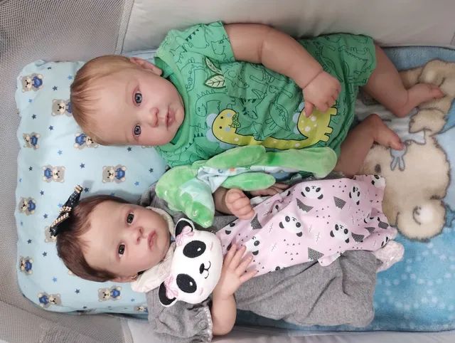 Casal de Bebês Reborn Gêmeos Kit Sandie Pronta Entrega!, Brinquedo Bebê  Reborn Nunca Usado 77167004