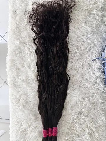 Cabelo humano ondulado de 65cm