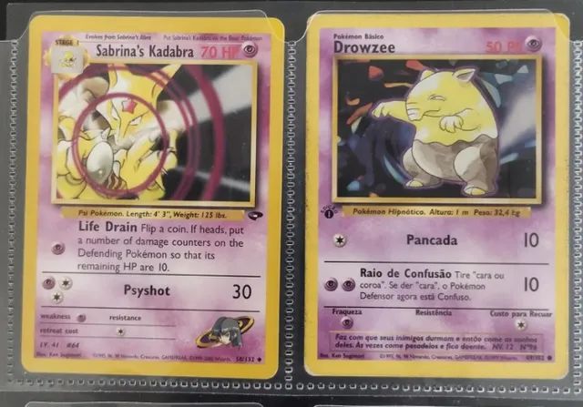 7 Cartas Pokémon Tipo Psíquico, Brinquedo Pokémon Nunca Usado 45337477